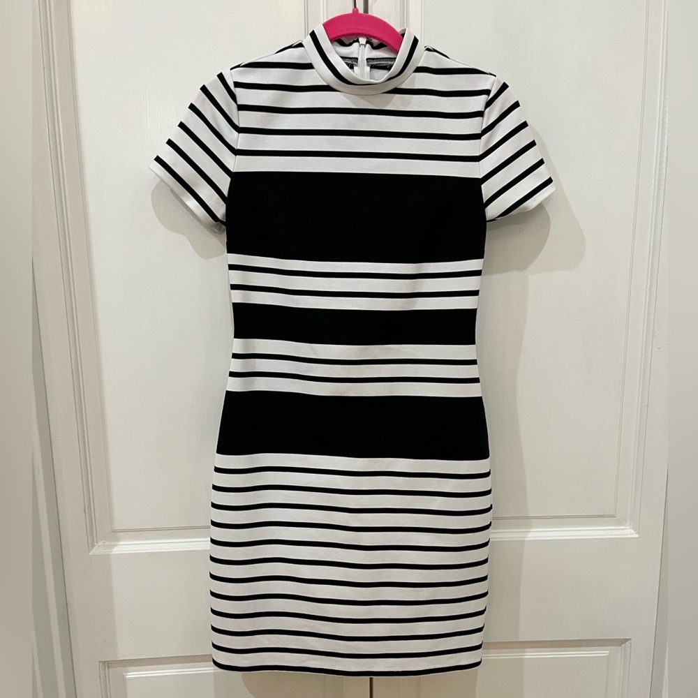 Stripped Short Sleeved Dress - extra small